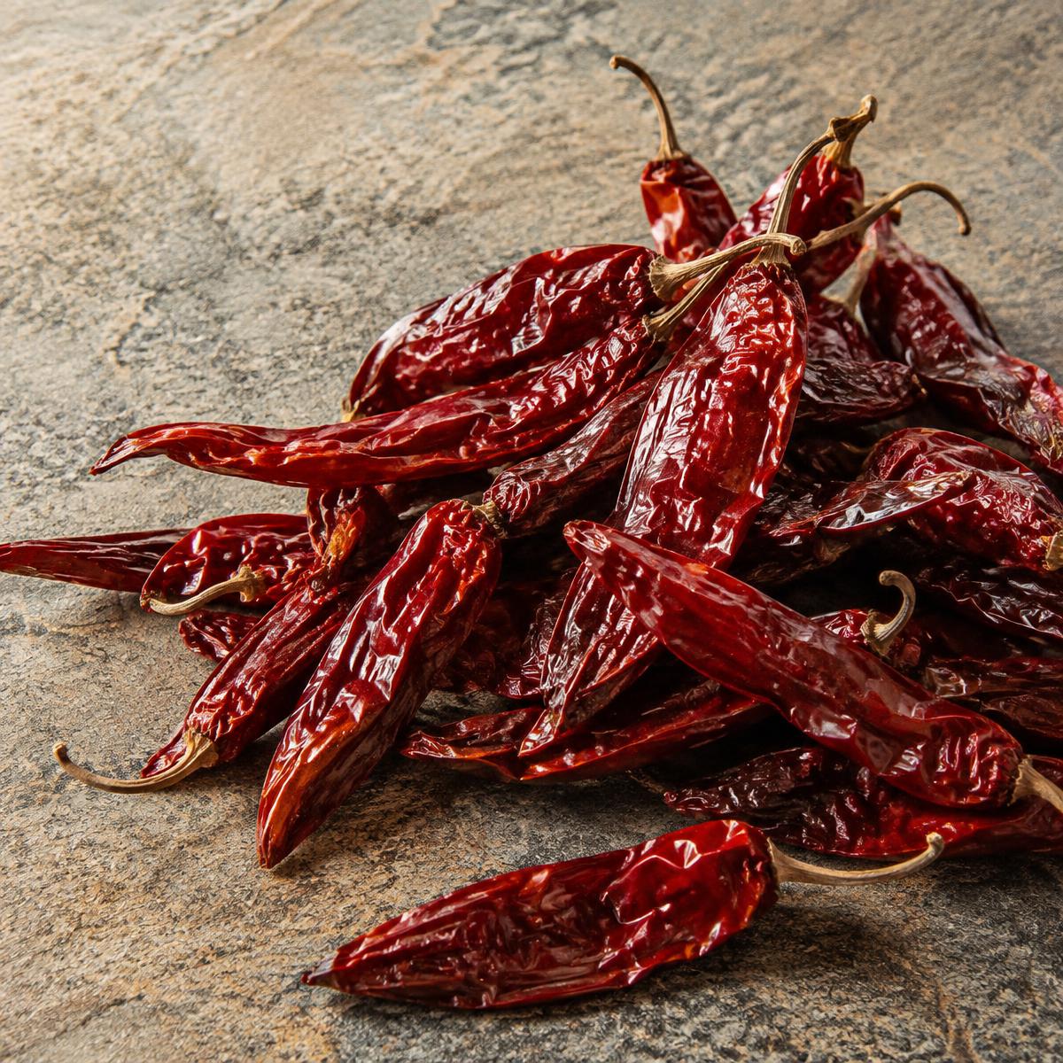 Dried Indian red chillies