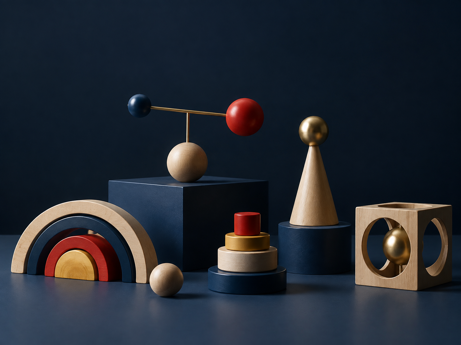 Modern wooden toys